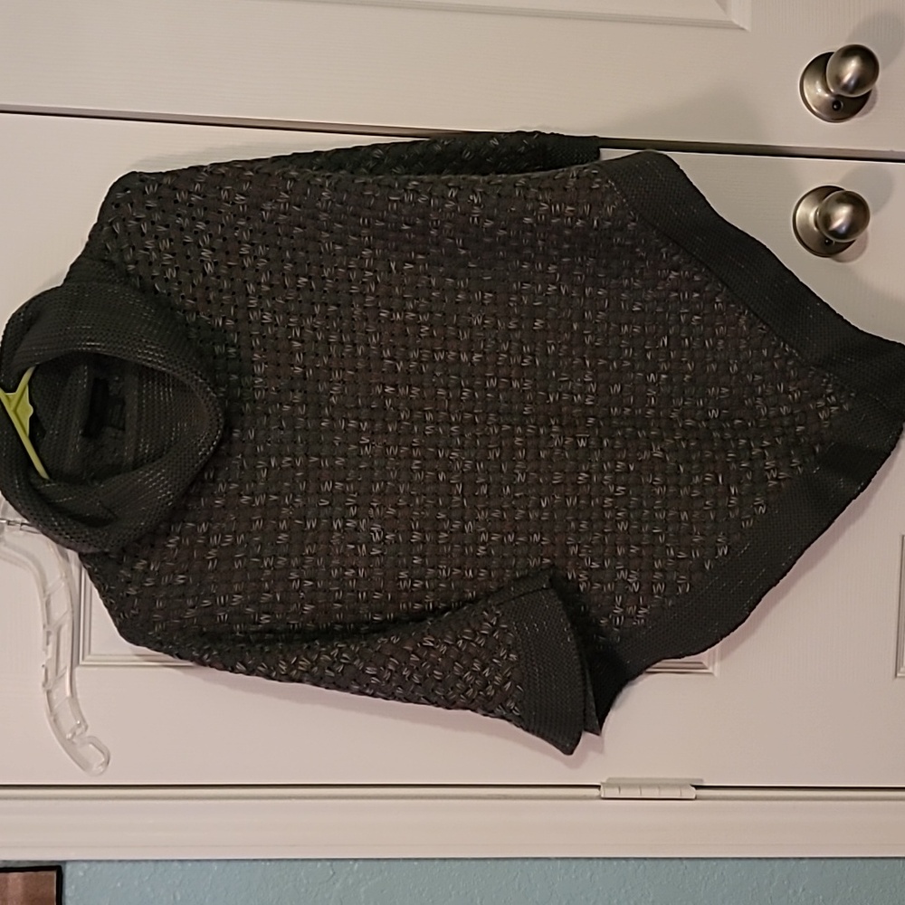 Steve Madden Charcoal Turtleneck Sweater Poncho